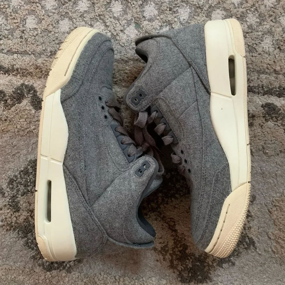 Jordan 3 Retro Wool Dark Gray Sail 9